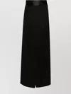 Mm6 Maison Margiela Long Skirt With Adjustable Back Strap In Black