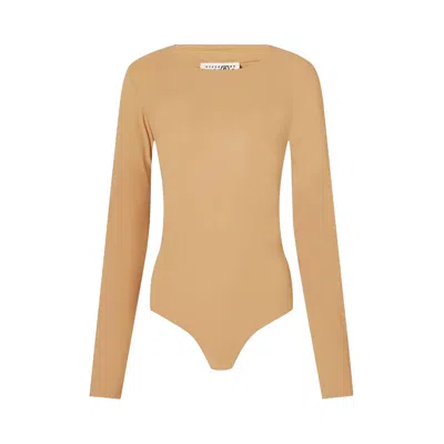 Pre-owned Mm6 Maison Margiela Long-sleeve Bodysuit 'tan' | Men's Size M