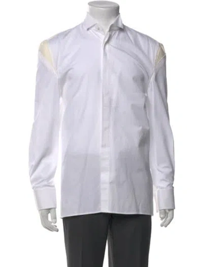 Pre-owned Mm6 Maison Margiela Long Sleeve Dress Shirt W/ Tags In White