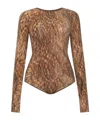 Mm6 Maison Margiela Long Sleeve Jumpsuit In Brown