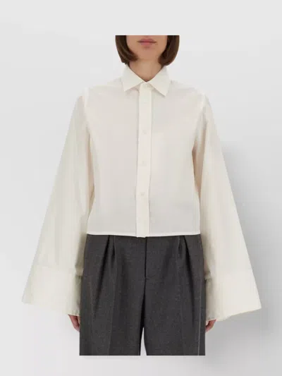 Mm6 Maison Margiela Long Sleeve Pointed Collar Wide Cuffs Top