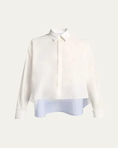 Mm6 Maison Margiela Long-sleeve Shirt In Off/white