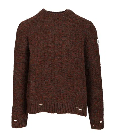 Mm6 Maison Margiela Long Sleeve Sweater In Brown