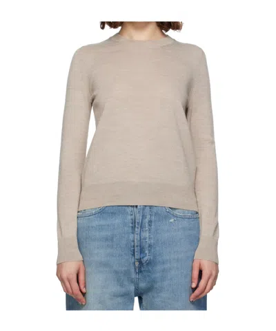Mm6 Maison Margiela Long Sleeve Sweater In Brown
