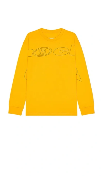 Mm6 Maison Margiela Long Sleeve Top In Orange