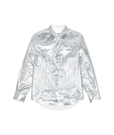 Mm6 Maison Margiela Long-sleeved Button Shirt In White