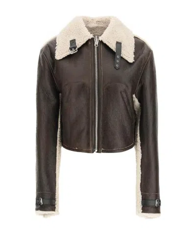Mm6 Maison Margiela Long-sleeved Casual Jacket In Black