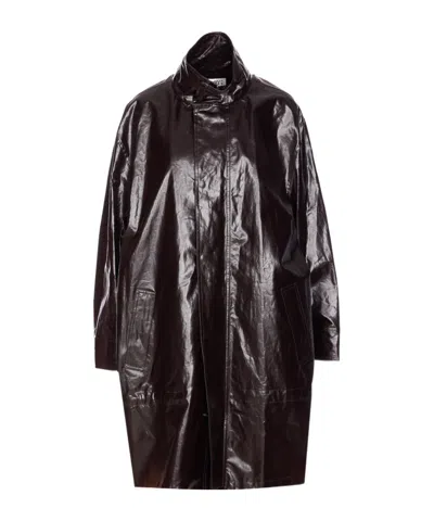 Mm6 Maison Margiela Long-sleeved Coat In Black
