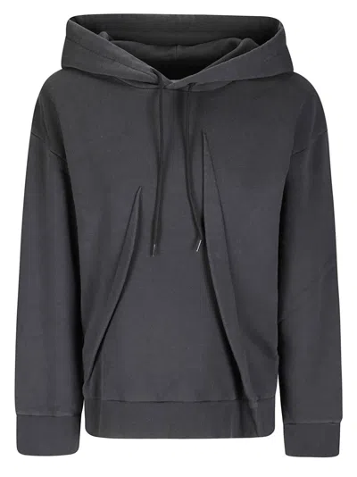 MM6 MAISON MARGIELA LONG-SLEEVED COTTON SWEATSHIRT WITH HOOD AND DRAWSTRING