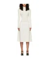 Mm6 Maison Margiela White Paneled Midi Dress In White