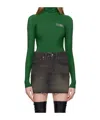 Mm6 Maison Margiela Long-sleeved Jumpsuit In Green