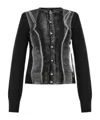 Mm6 Maison Margiela Long-sleeved Knitted Cardigan In Black