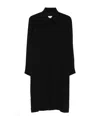 Mm6 Maison Margiela Long-sleeved Long Shirt In Black