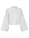 Mm6 Maison Margiela Mm6 By Maison Margiela Cropped Cotton Shirt With Front Button Closure