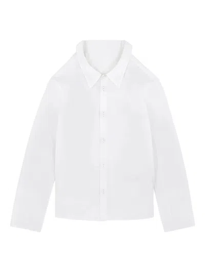 Mm6 Maison Margiela Long Sleeved Shirt In White