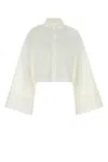 Mm6 Maison Margiela Mm6 By Maison Margiela Cropped Cotton Shirt With Front Button Closure