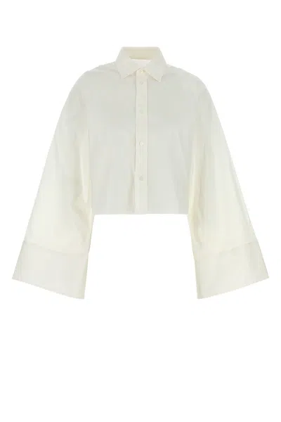 Mm6 Maison Margiela Long-sleeved Shirt-40 Nd  Female In White