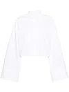 Mm6 Maison Margiela Mm6 By Maison Margiela Cropped Cotton Shirt With Front Button Closure