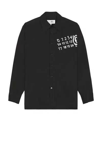 Mm6 Maison Margiela Long-sleeved Shirt In Black