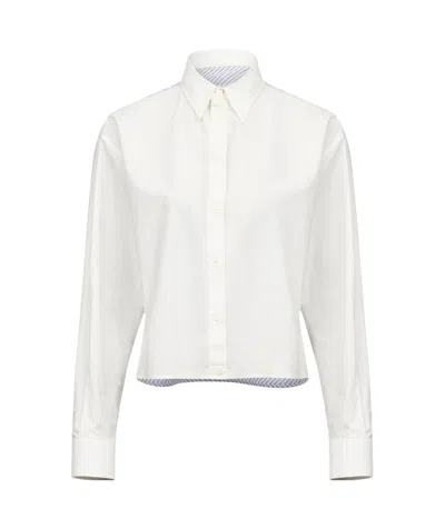 Mm6 Maison Margiela Long-sleeved Shirt In White