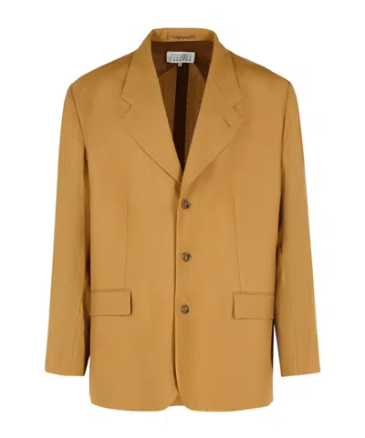 Mm6 Maison Margiela Single-breasted Tailored Blazer In Yellow