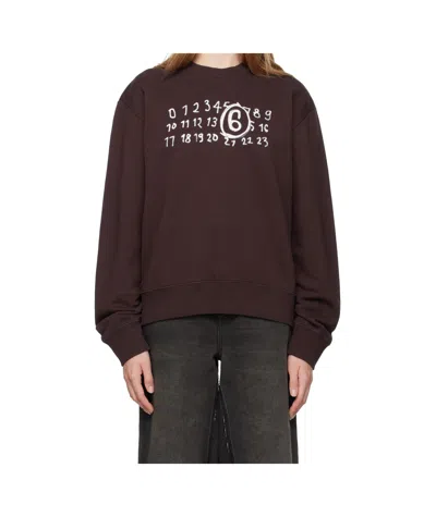 Mm6 Maison Margiela Long-sleeved Sweater In Black