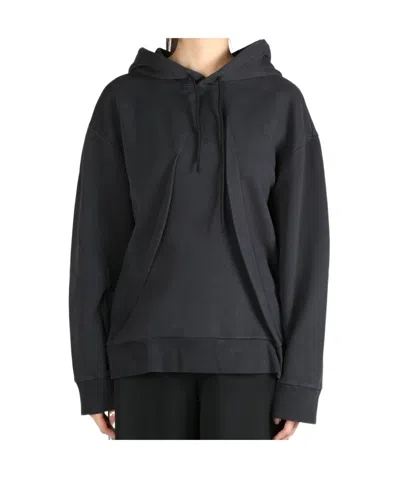 MM6 MAISON MARGIELA MM6 MAISON MARGIELA PLEAT DETAILED DRAWSTRING HOODIE