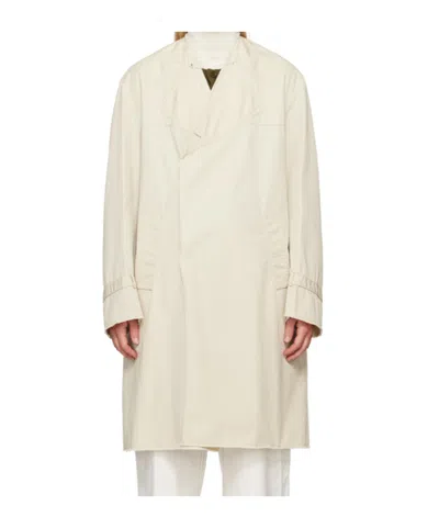 Mm6 Maison Margiela Long-sleeved Windbreaker In White