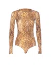 Mm6 Maison Margiela Long Sleeves Body In Brown