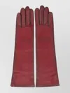 Mm6 Maison Margiela Long Smooth Texture Gloves For Style In Red