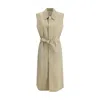 Mm6 Maison Margiela Long Vest In Green
