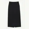 Mm6 Maison Margiela Long Wool Blend Skirt In Black