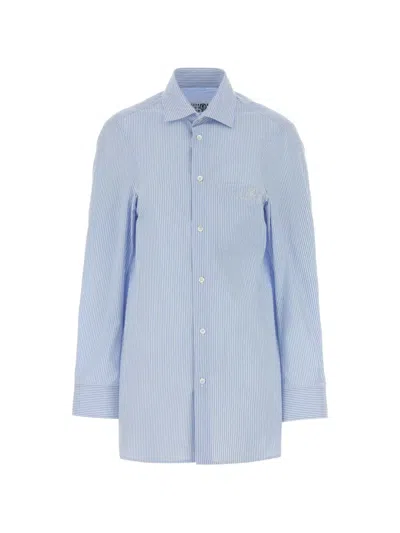 Mm6 Maison Margiela Long-sleeve Shirt In Blue