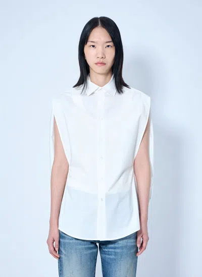Mm6 Maison Margiela Long-sleeved Shirt In White