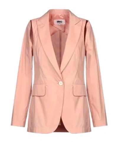 Mm6 Maison Margiela Long-sleeved Suit Jacket In Pink