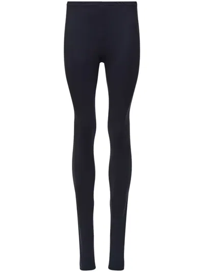 Mm6 Maison Margiela Loog Patch Skinny Trousers In Black