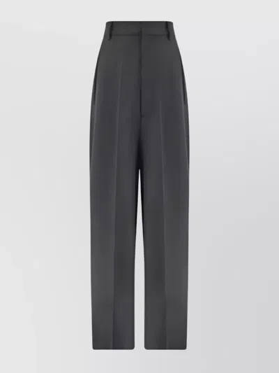 Mm6 Maison Margiela Loose Fit Trousers Contrasting Bands In Gray
