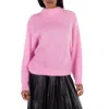 Mm6 Maison Margiela Mm6 Loose Knit Round Neck Sweater In Pink