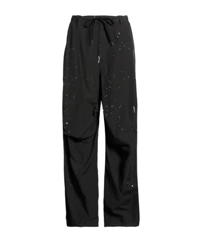 Mm6 Maison Margiela Loose Straightleg Trousers In Black