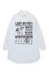 Mm6 Maison Margiela Lost My Pet Poplin Maxi Shirt Dress In White