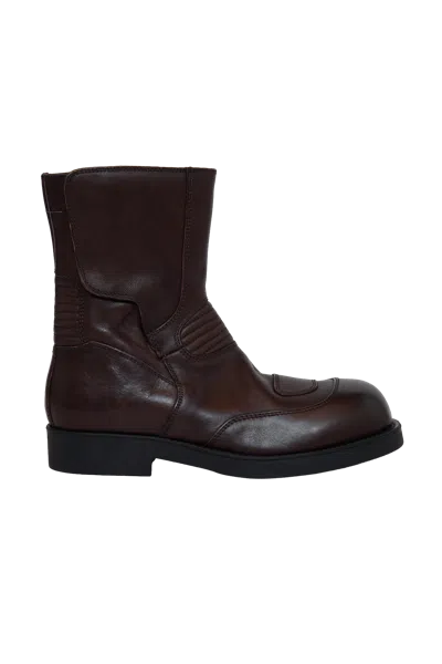 MM6 MAISON MARGIELA MM6 MAISON MARGIELA LOW LEATHER BOOT BROWN