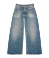 Mm6 Maison Margiela Low-rise Wide-leg Jeans In Gray