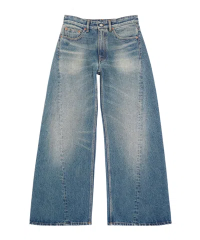 Mm6 Maison Margiela Low-rise Wide-leg Jeans In Gray
