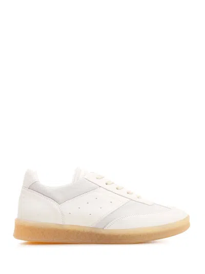 Mm6 Maison Margiela Low-top Leather Sneakers In Neutral