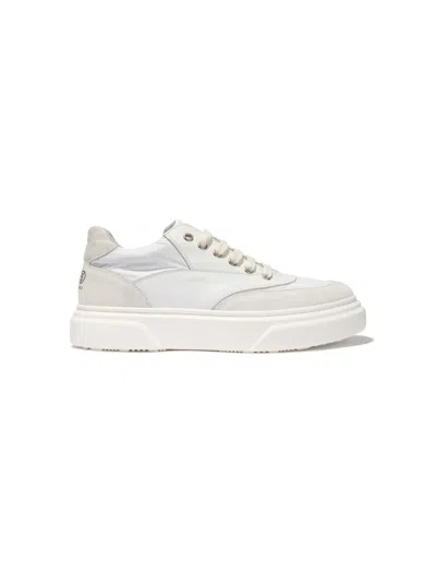 Mm6 Maison Margiela Kids' Logo-print Low-top Sneakers In White