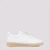 Mm6 Maison Margiela Low-top Sneakers With Translucent Rubber Sole And Perforated Detailing In White