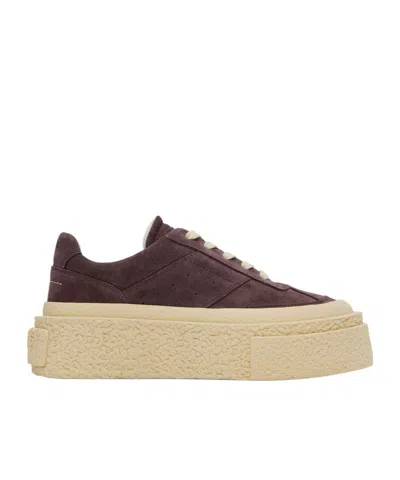 Mm6 Maison Margiela Low-top Suede Sneakers In Nude