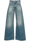 Mm6 Maison Margiela Blue Twisted Outseam Jeans In Blue