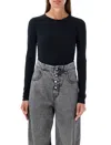 Mm6 Maison Margiela Mm6 By Maison Margiela Black Lycra Bodysuit