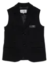 Mm6 Maison Margiela Logo-embroidered Vest In Black  